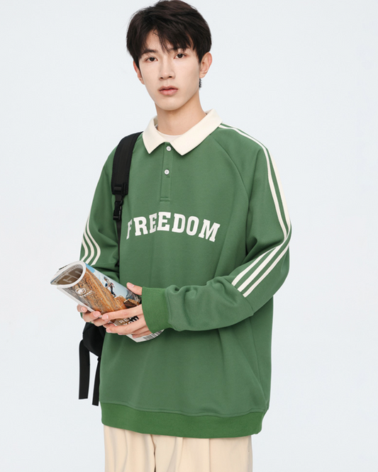 Freedom Relaxed Polo Tee in Green