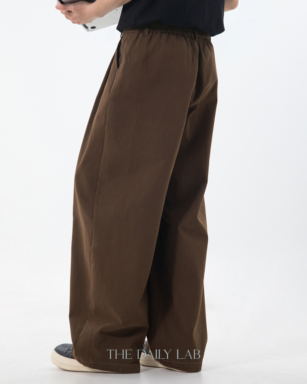 Vintage Double Pleat Straight Pants in Brown