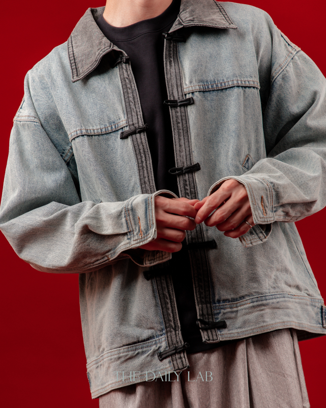 Vintage Chinese Style Denim Outerwear