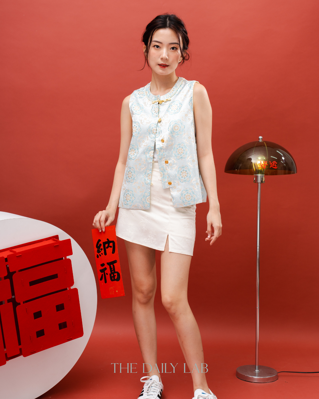 Ru Yi Qipao Vest in Baby Blue