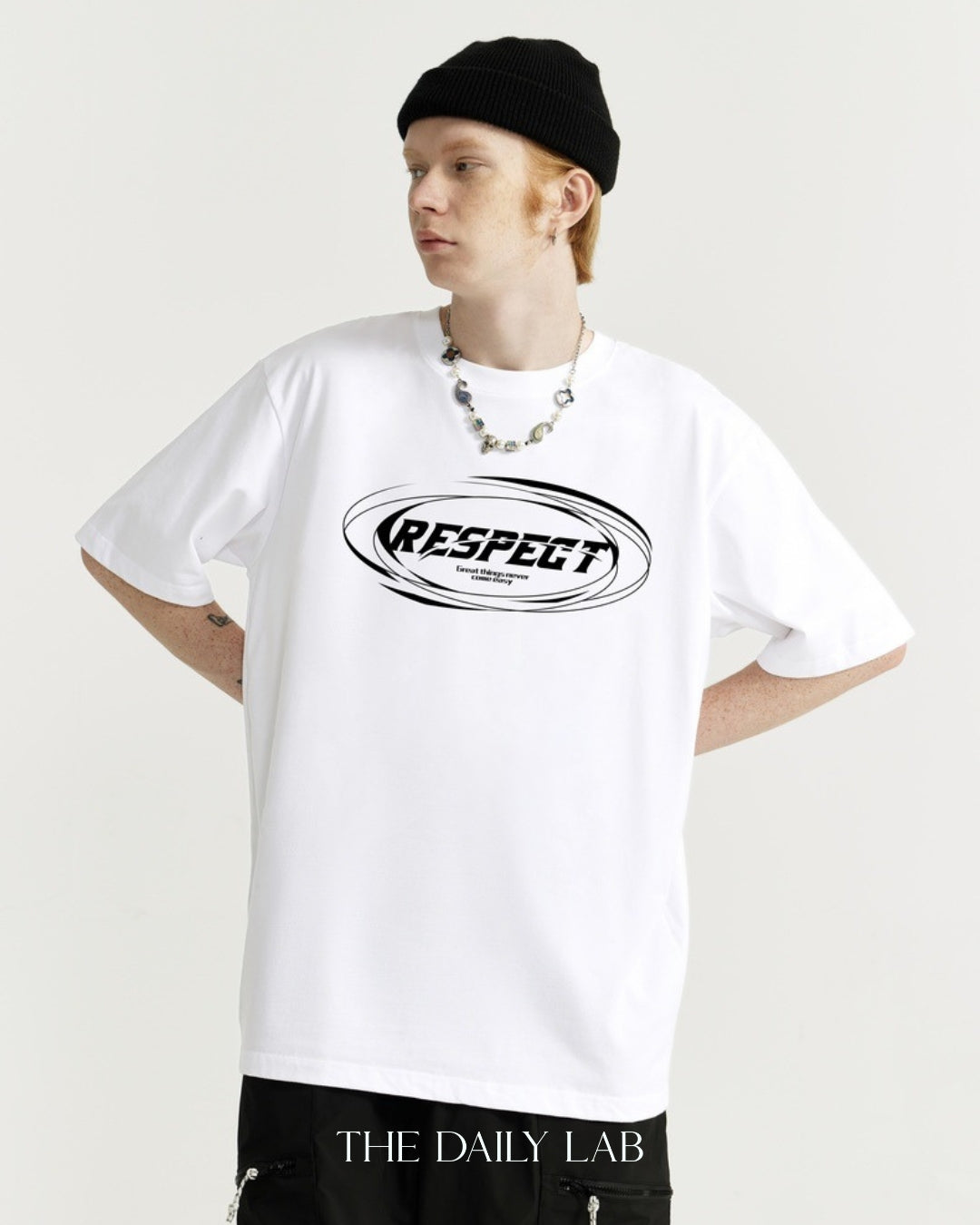 Respect Loose Tee in White
