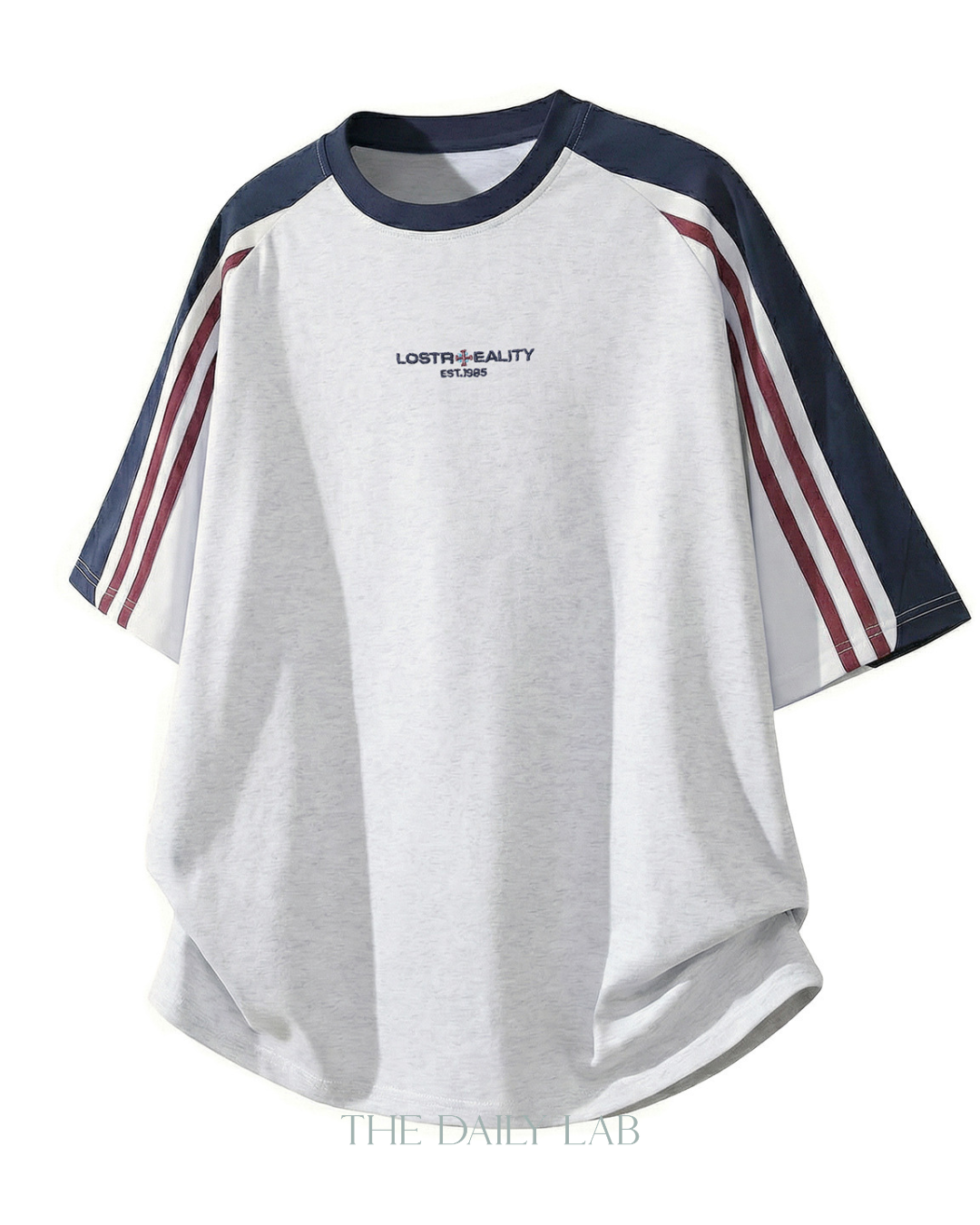 Lost Reality Vintage Raglan Tee in Grey