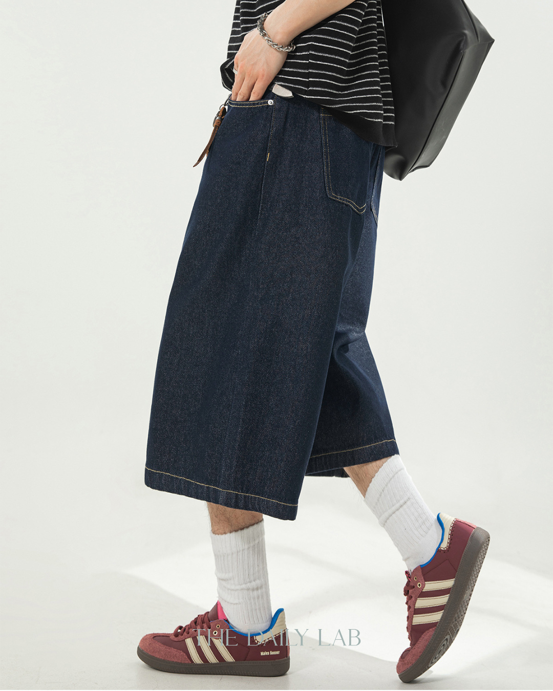 City Street Cropped Denim in Blue