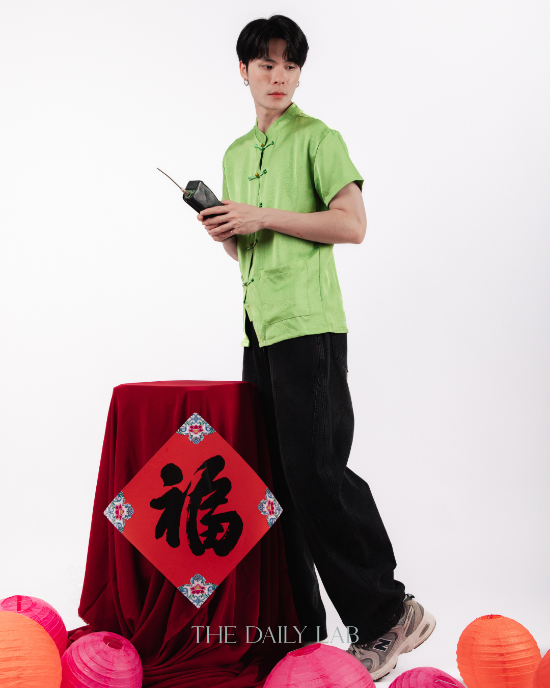 Crimson Knot Tang Shirt  in Green