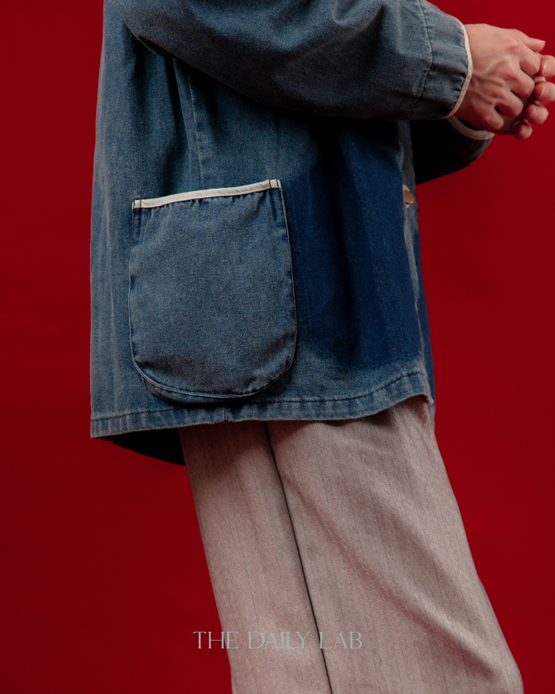 Casual V-Neck Denim Cardigan