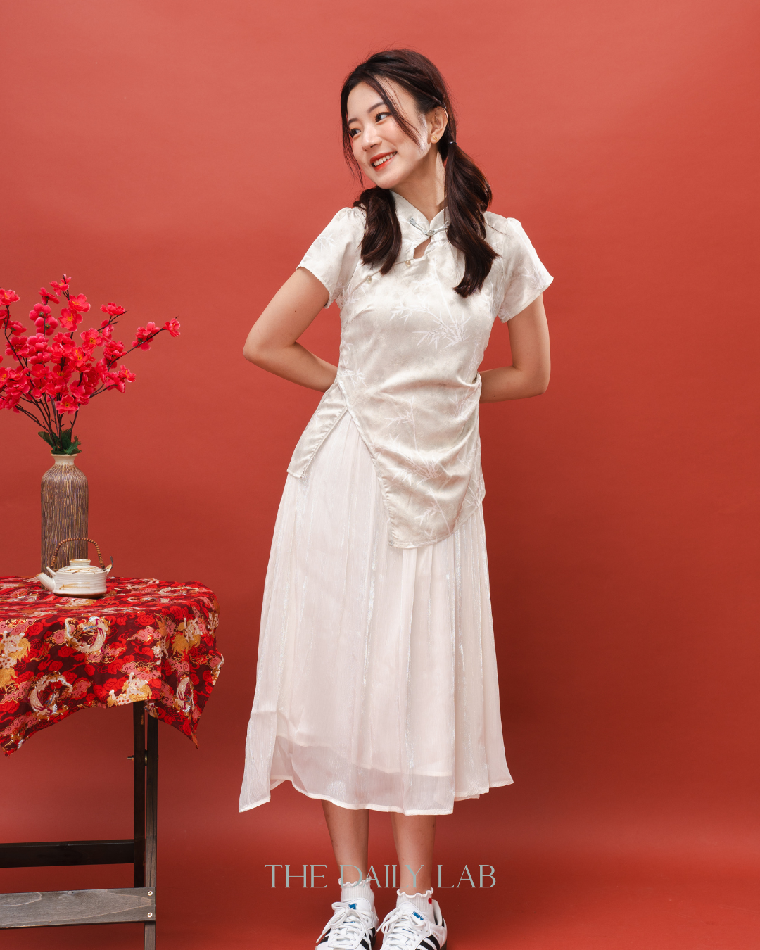 Mint Blossom Qipao Dress