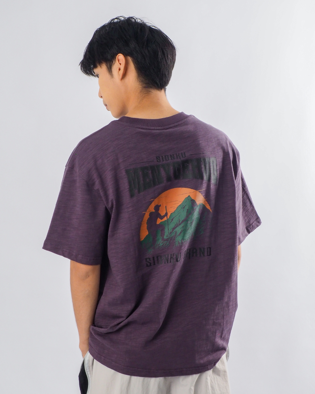 American Style Casual T-Shirt in Purple