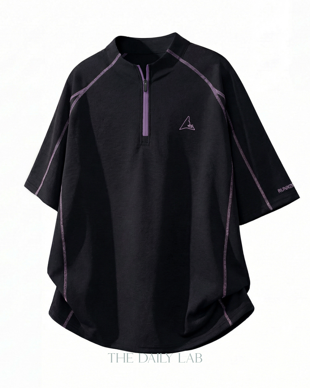 Active Cool Half-Zip Tee in Black