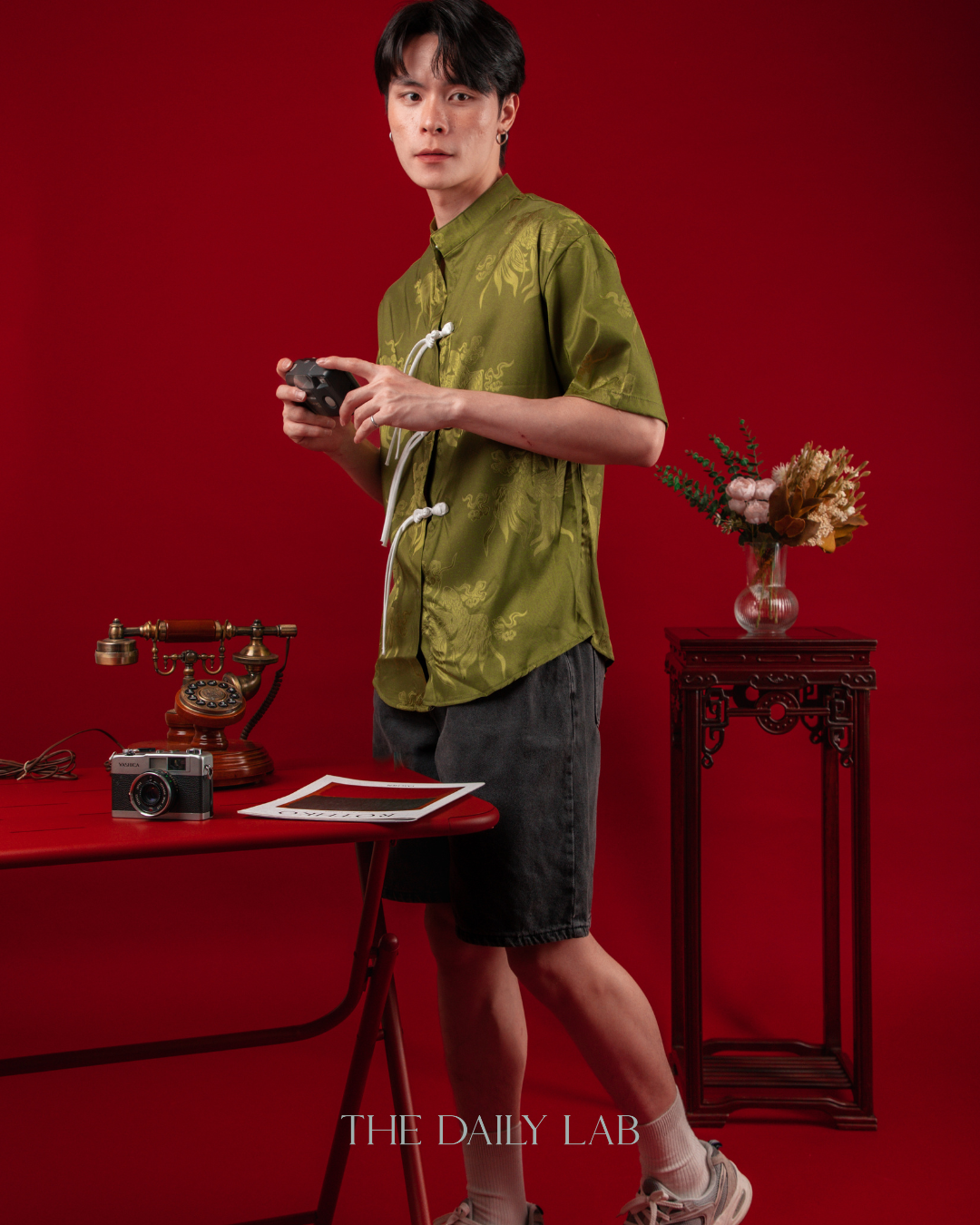 Neon Dragon Tang Shirt in Green