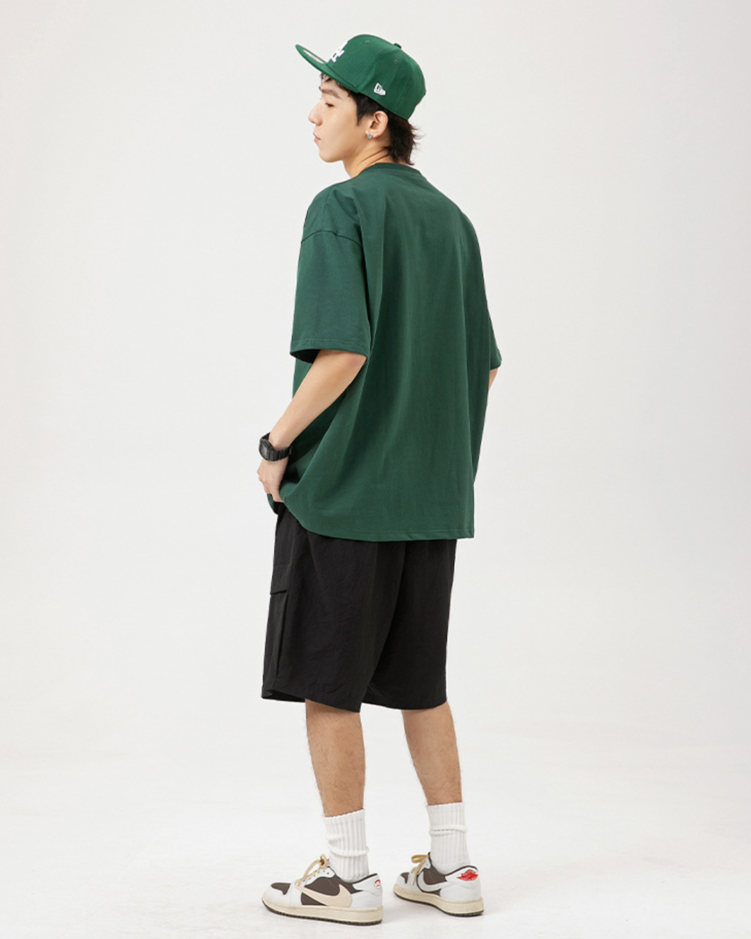 BACK Cotton Tee in Green