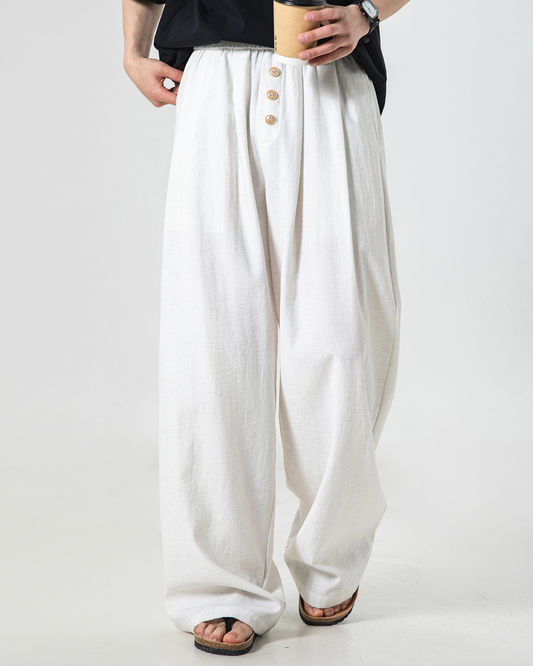 Breeze Drape Trousers in White