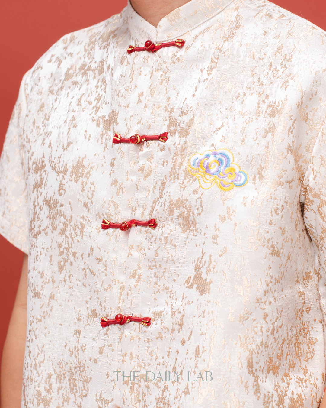 Cloud Embroidery Tang Shirt