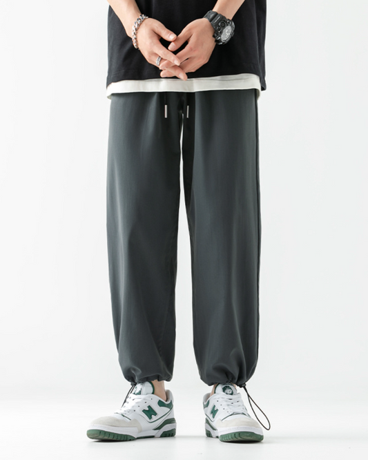 LooseFit Drawstring Capri Pants in Grey (Size M & 3XL)