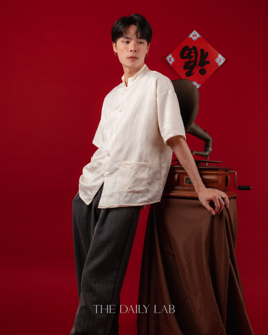 Bamboo Bloom Tang Shirt in White