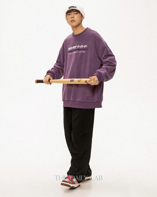 NOTEARS Long Sleeve Sweater in Purple