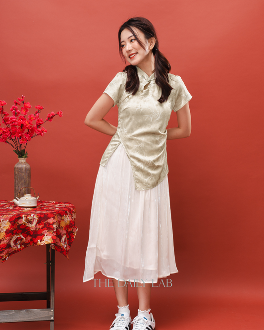 Mint Blossom Qipao Dress