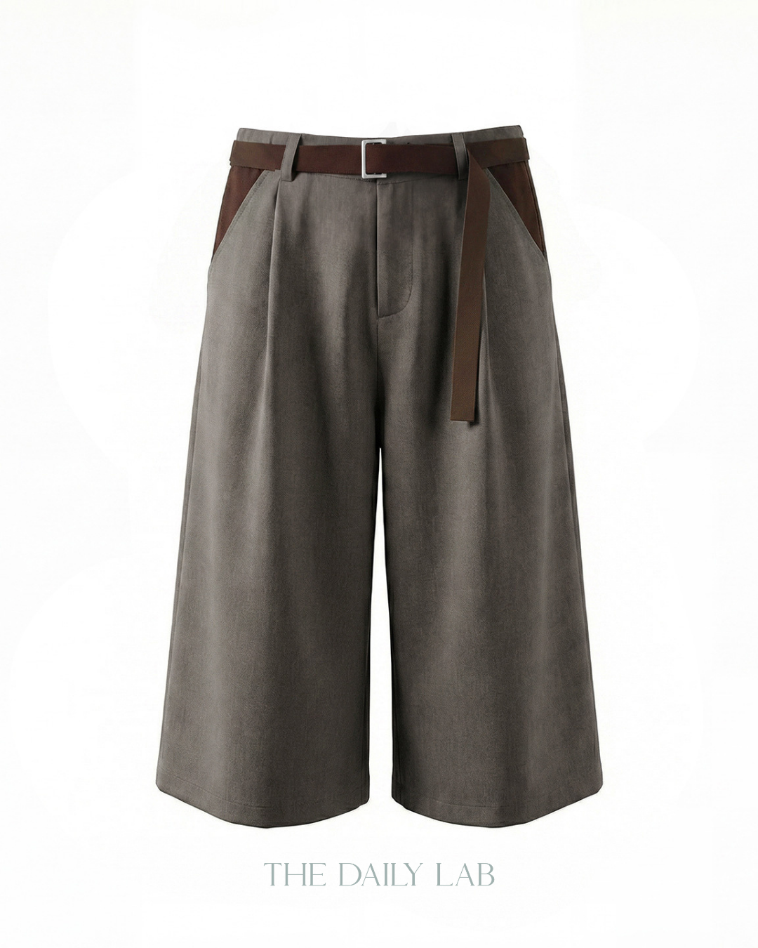 Vintage Wide-Leg Cropped Pants in Brown