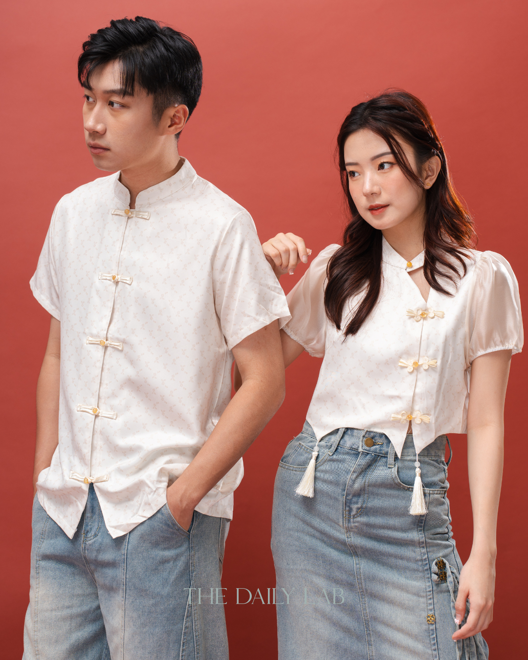 Vintage Puff Sleeve Qipao Top