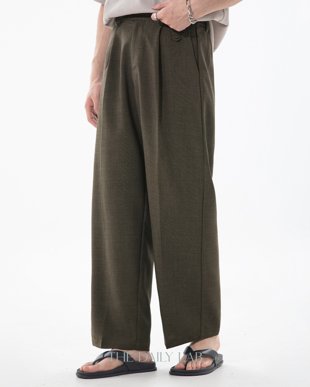Old Money Pleated Trousers in Khaki