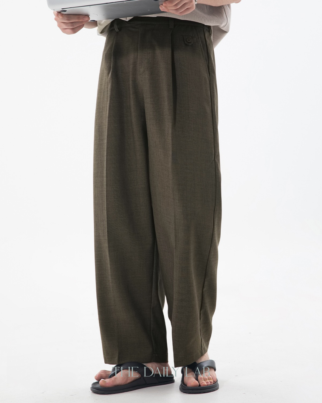 Old Money Pleated Trousers in Khaki