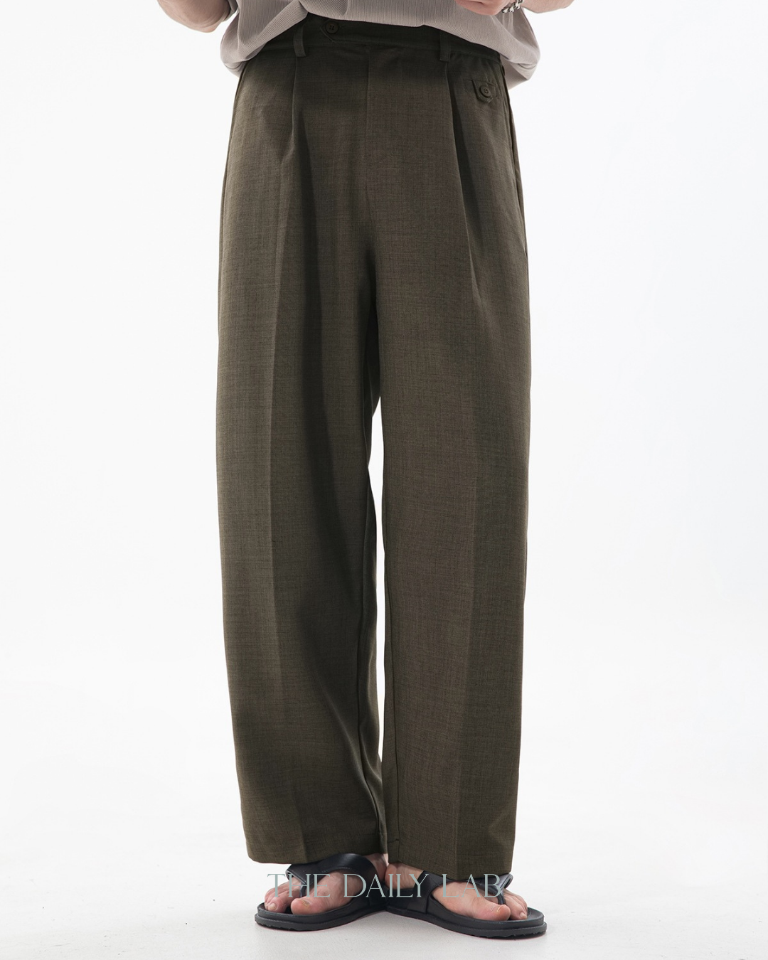 Old Money Pleated Trousers in Khaki