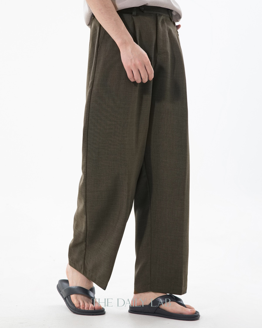 Old Money Pleated Trousers in Khaki