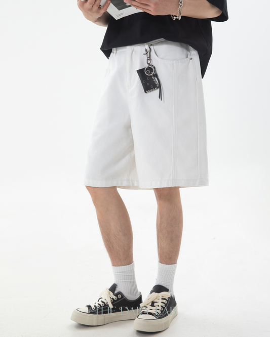 Twill Utility Shorts in White