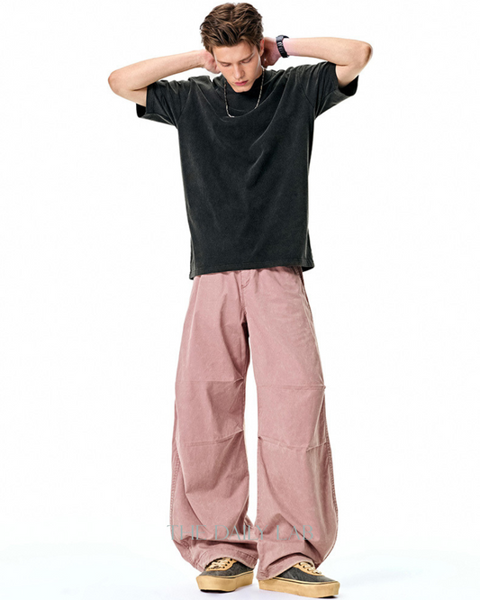 Heritage Drape Cargo Pants in Pink