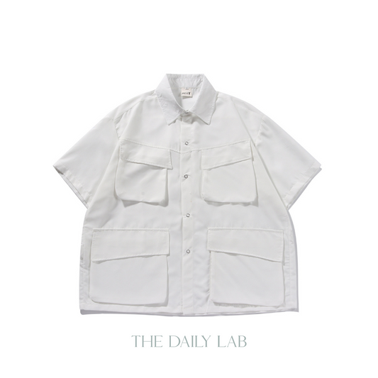 Oversized Cargo Shirt in White (Size XL)