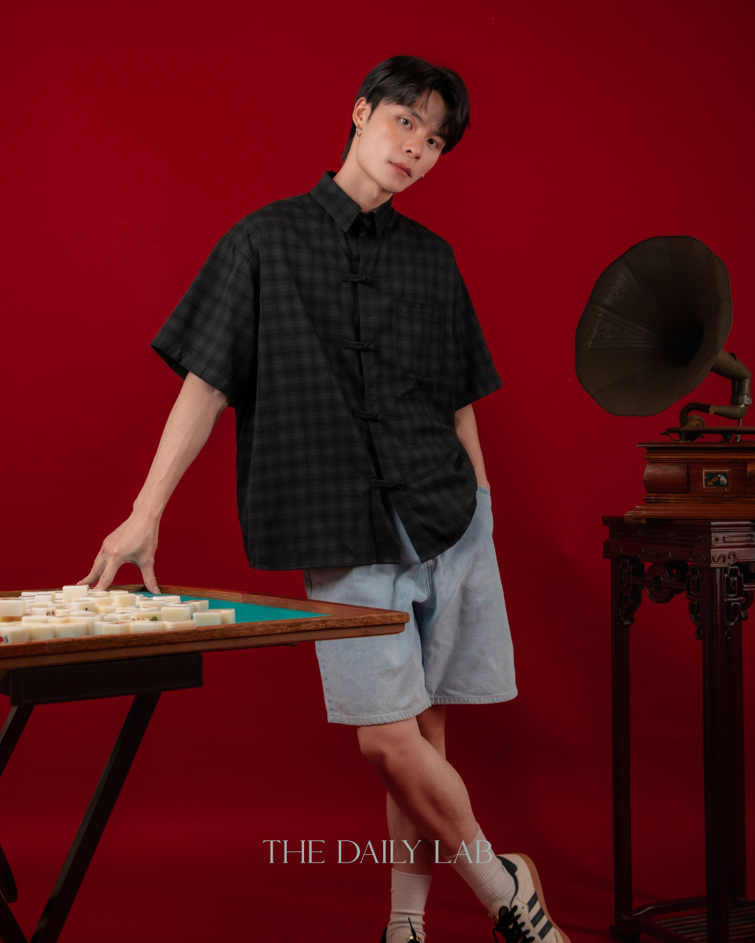 Heritage Plaid Tang Shirt in Black