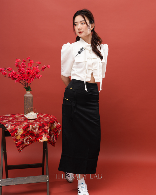 Floral Embroidered Cheongsam Dress