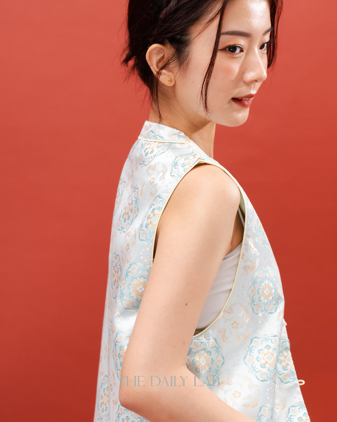 Ru Yi Qipao Vest in Baby Blue
