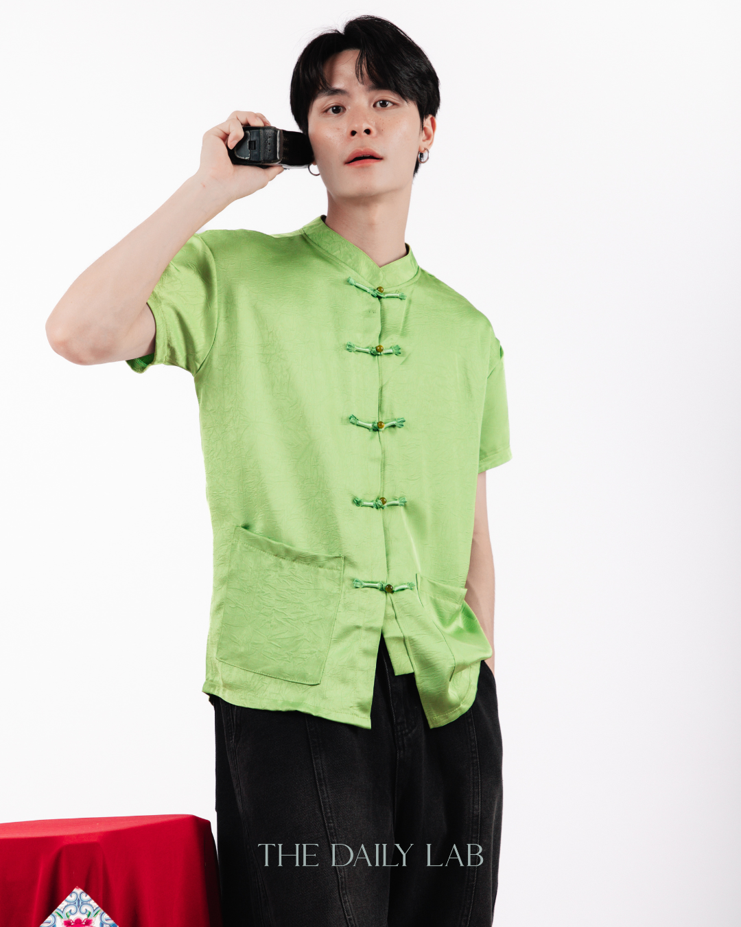 Crimson Knot Tang Shirt  in Green