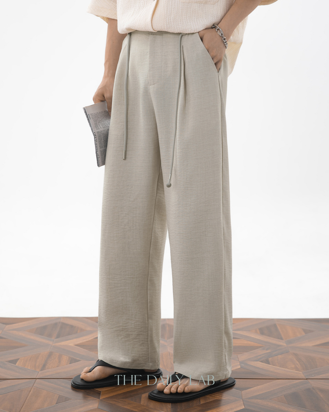 Casual Cropped Pants in Beige