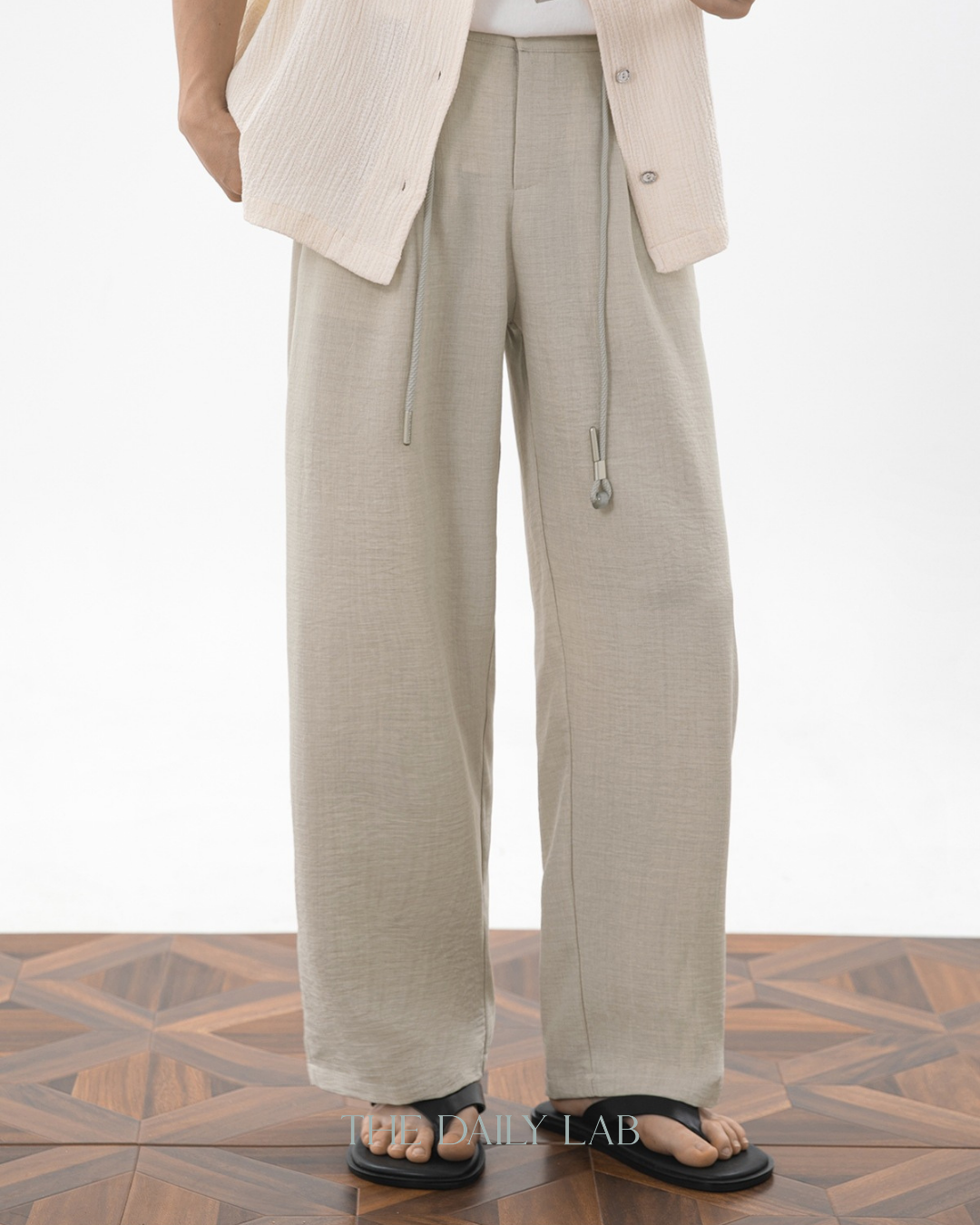 Casual Cropped Pants in Beige