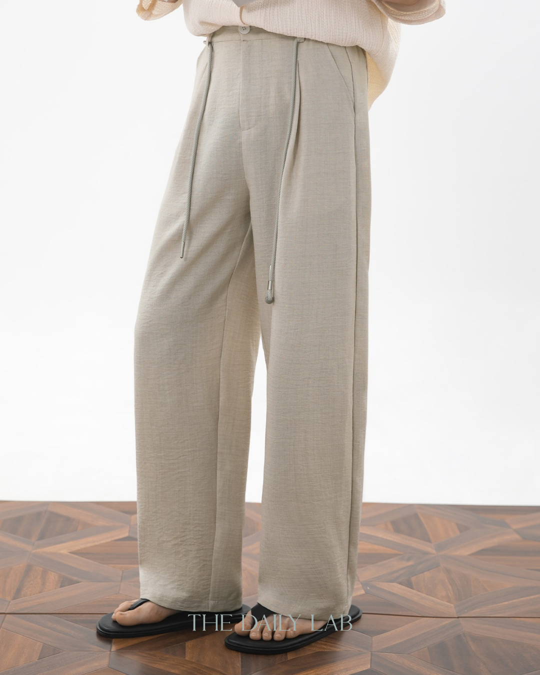 Casual Cropped Pants in Beige