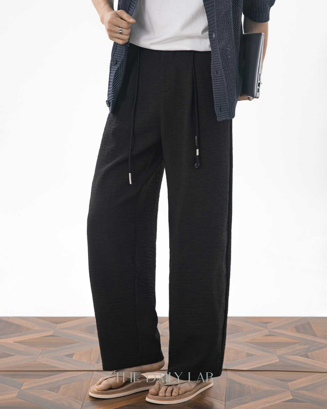 Casual Cropped Pants in Black