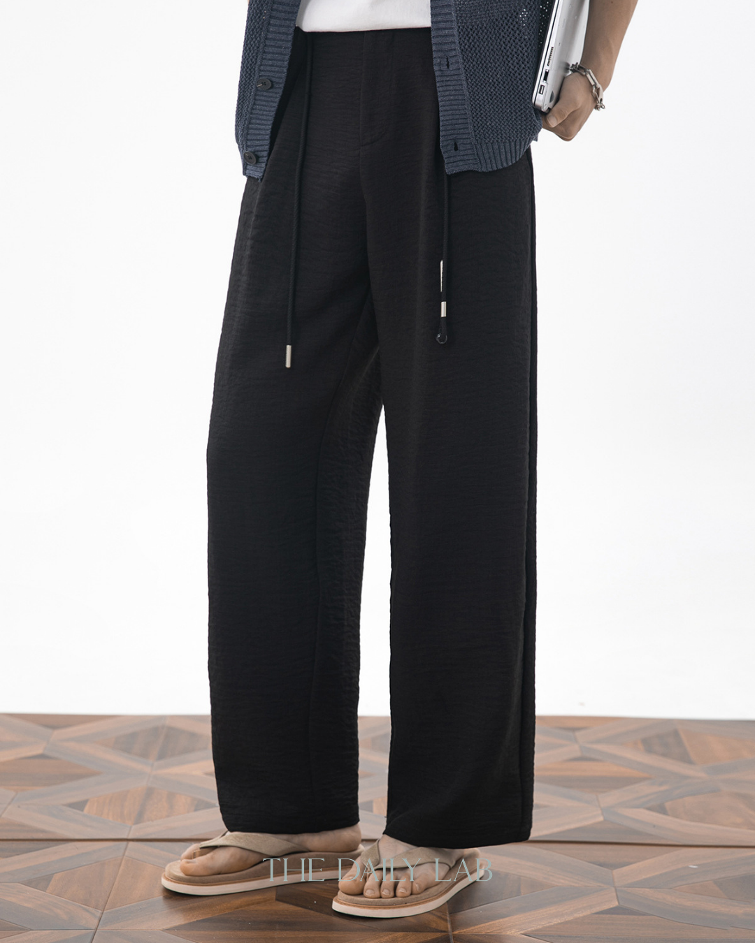 Casual Cropped Pants in Black
