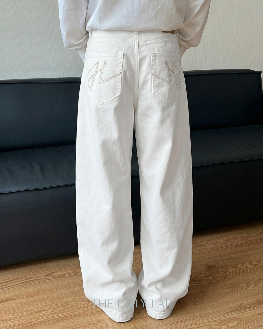 Vintage Streetwear Loose-Fit Jeans in White
