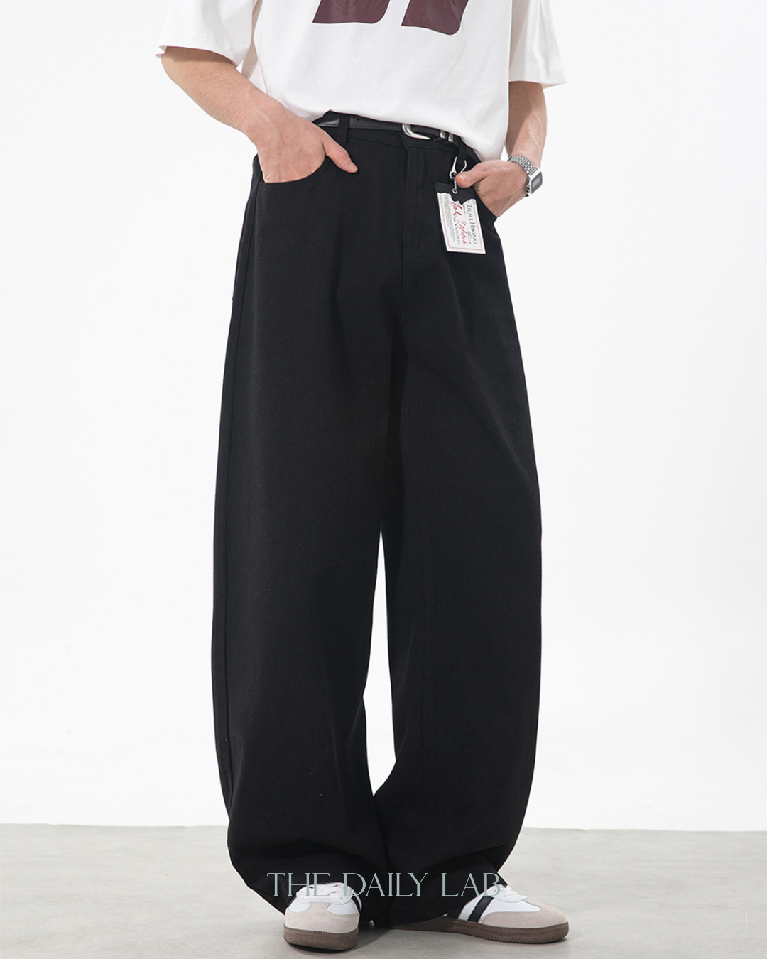 Vintage Streetwear Loose-Fit Jeans in Black