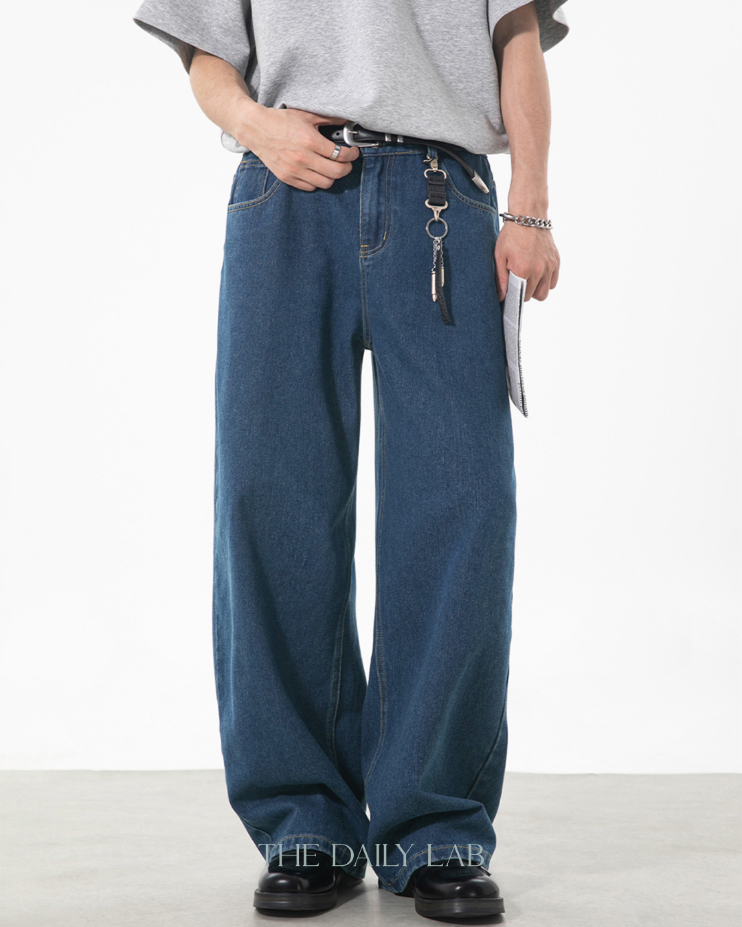 Vintage Streetwear Loose-Fit Jeans in Blue
