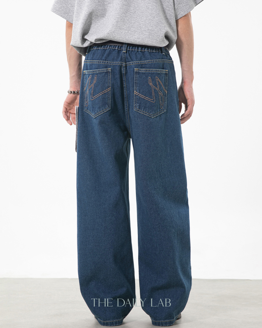 Vintage Streetwear Loose-Fit Jeans in Blue