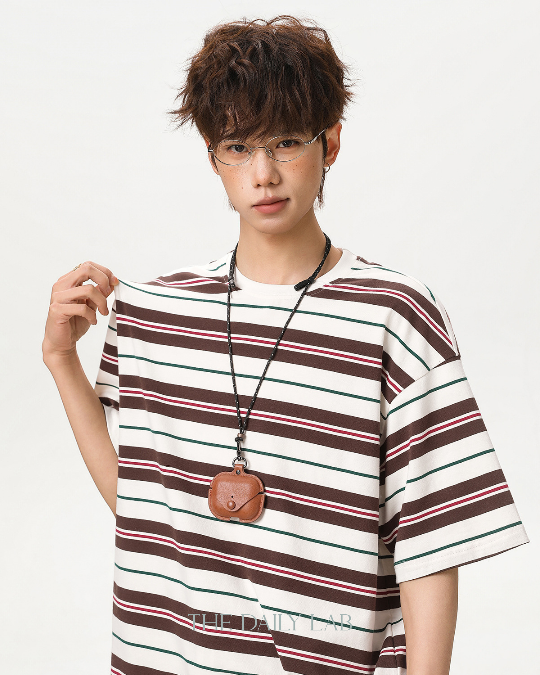 Retro Stripe Tee in Brown