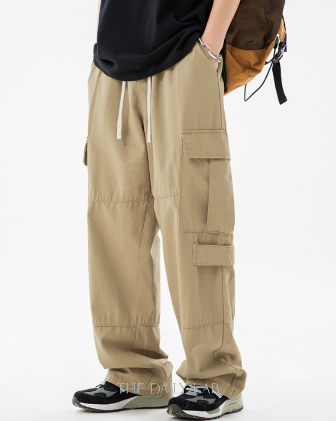 Vintage Utility Straight Pants in Khaki