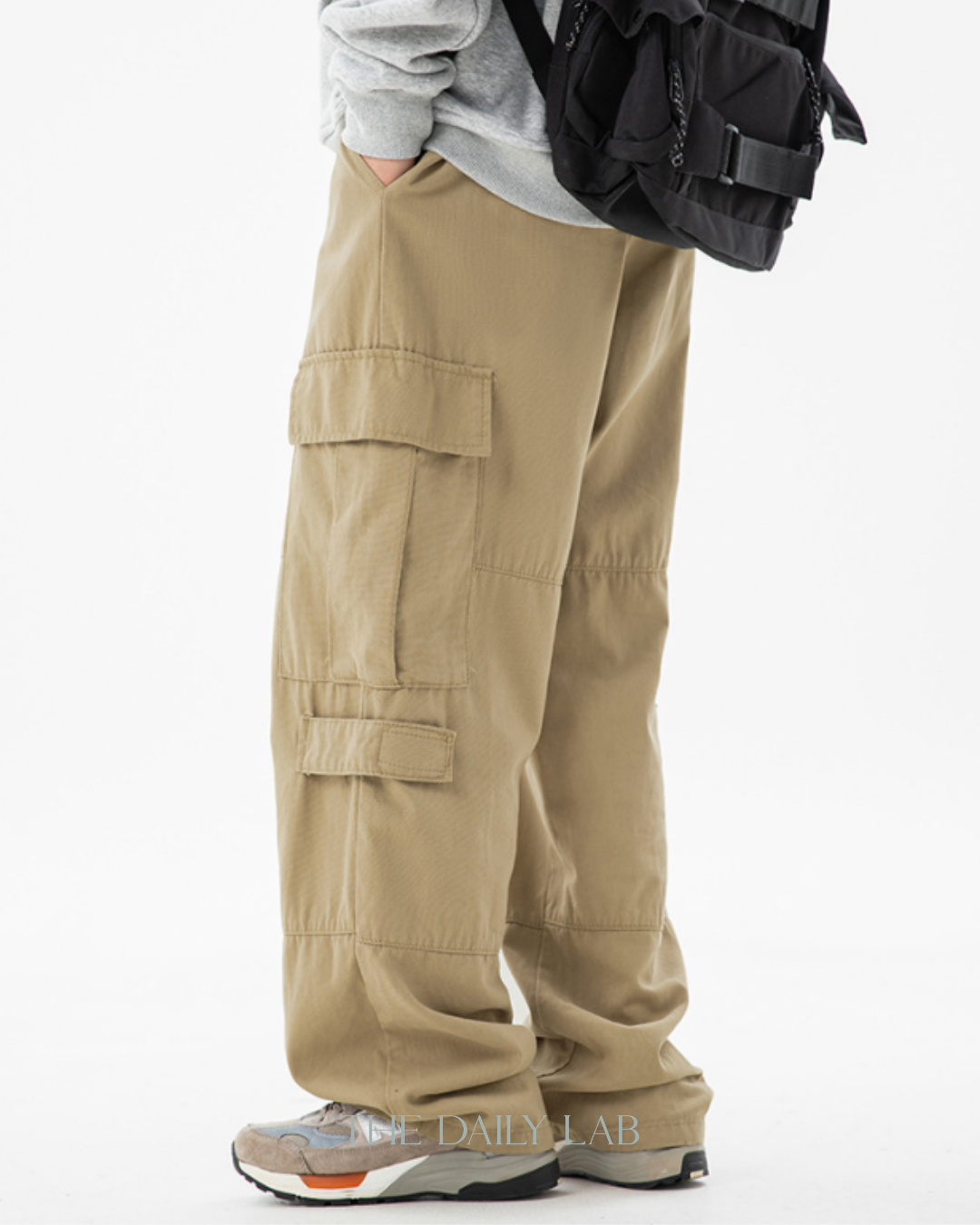 Vintage Utility Straight Pants in Khaki