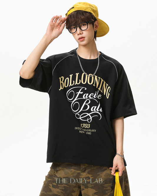Reflect Motion Oversized Tee in Black