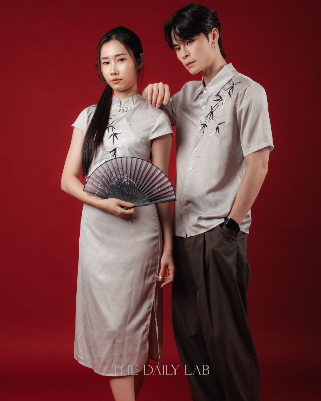 Embroidery Bamboo Oriental Long Dress