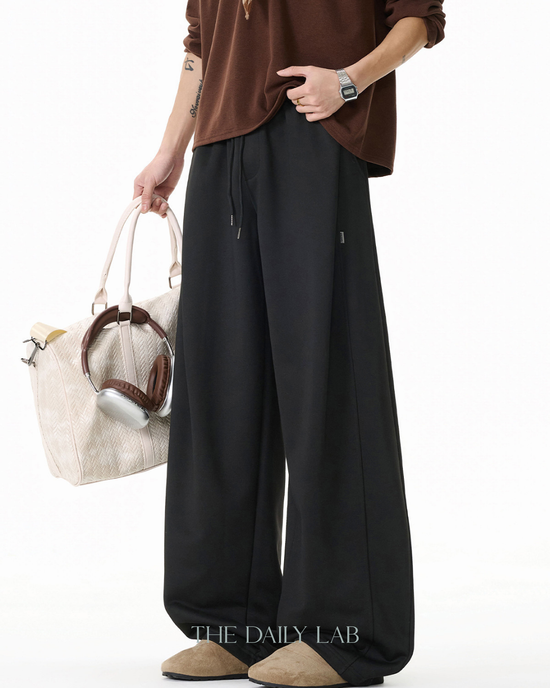 Vintage American Casual Sweatpants in Black