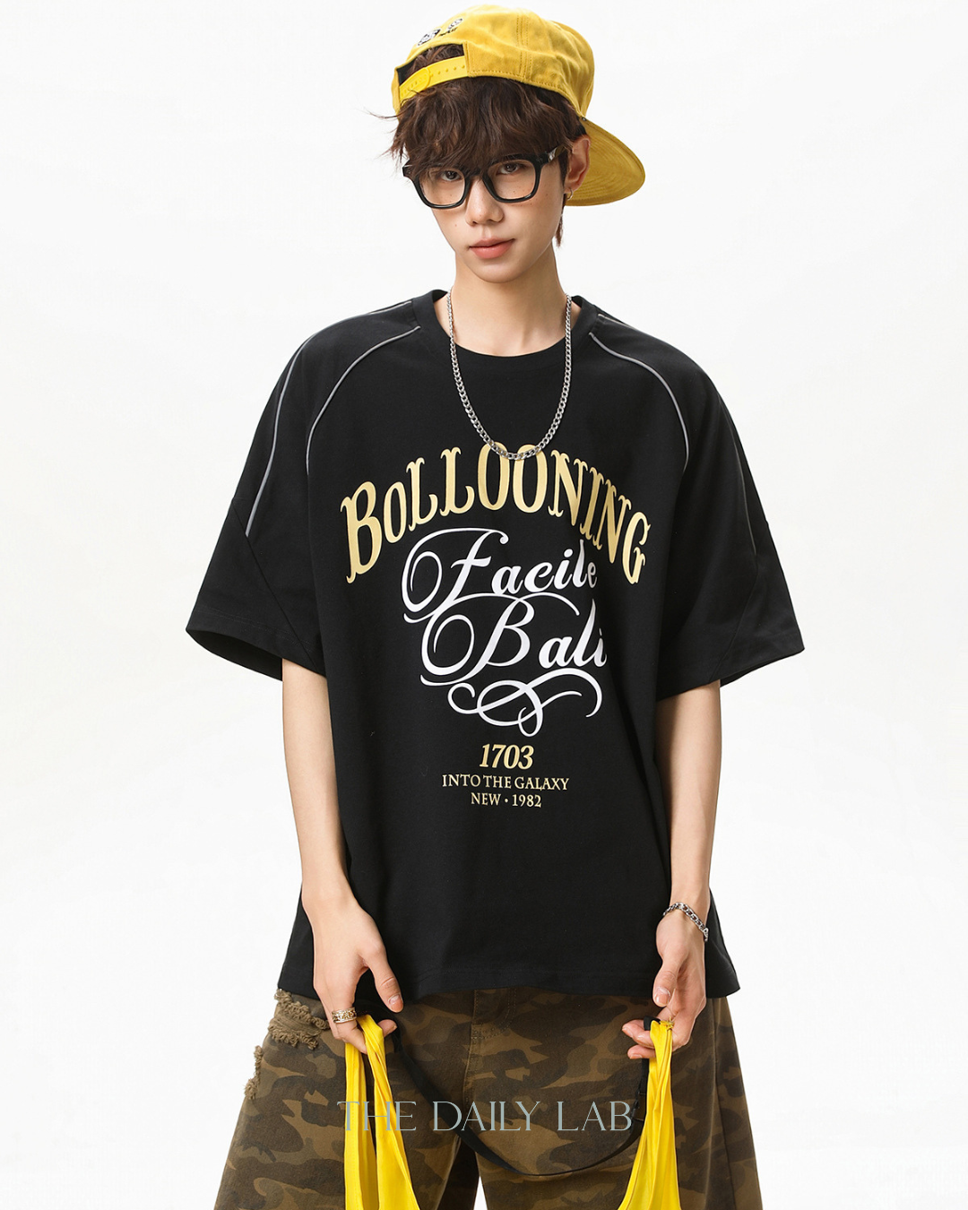 Reflect Motion Oversized Tee in Black