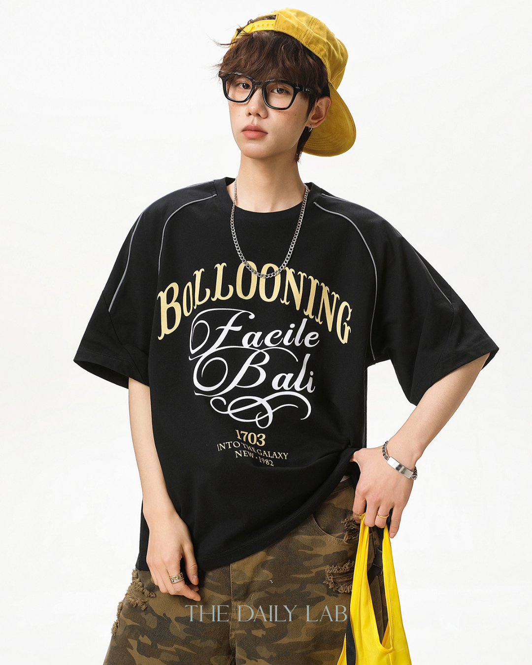 Reflect Motion Oversized Tee in Black